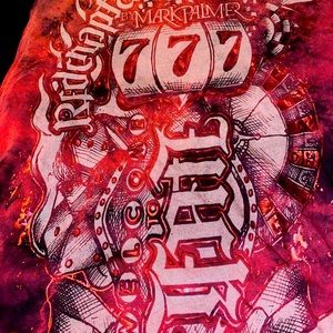 Tee shirt with cards on the front back